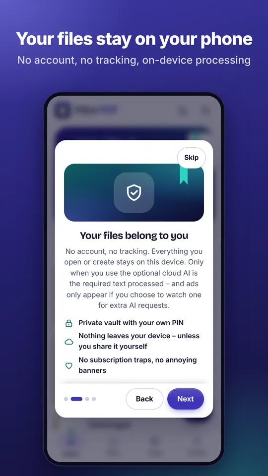 Privacy: alles blijft op het apparaat